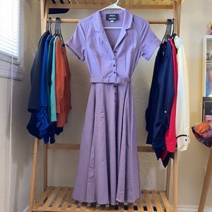 Brand new never worn lavender belted T-shirt dress